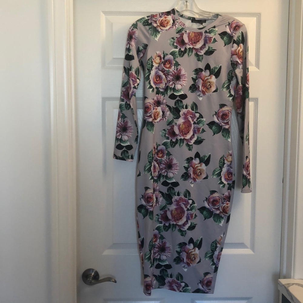 Zara Floral Long Sleeve Body-con